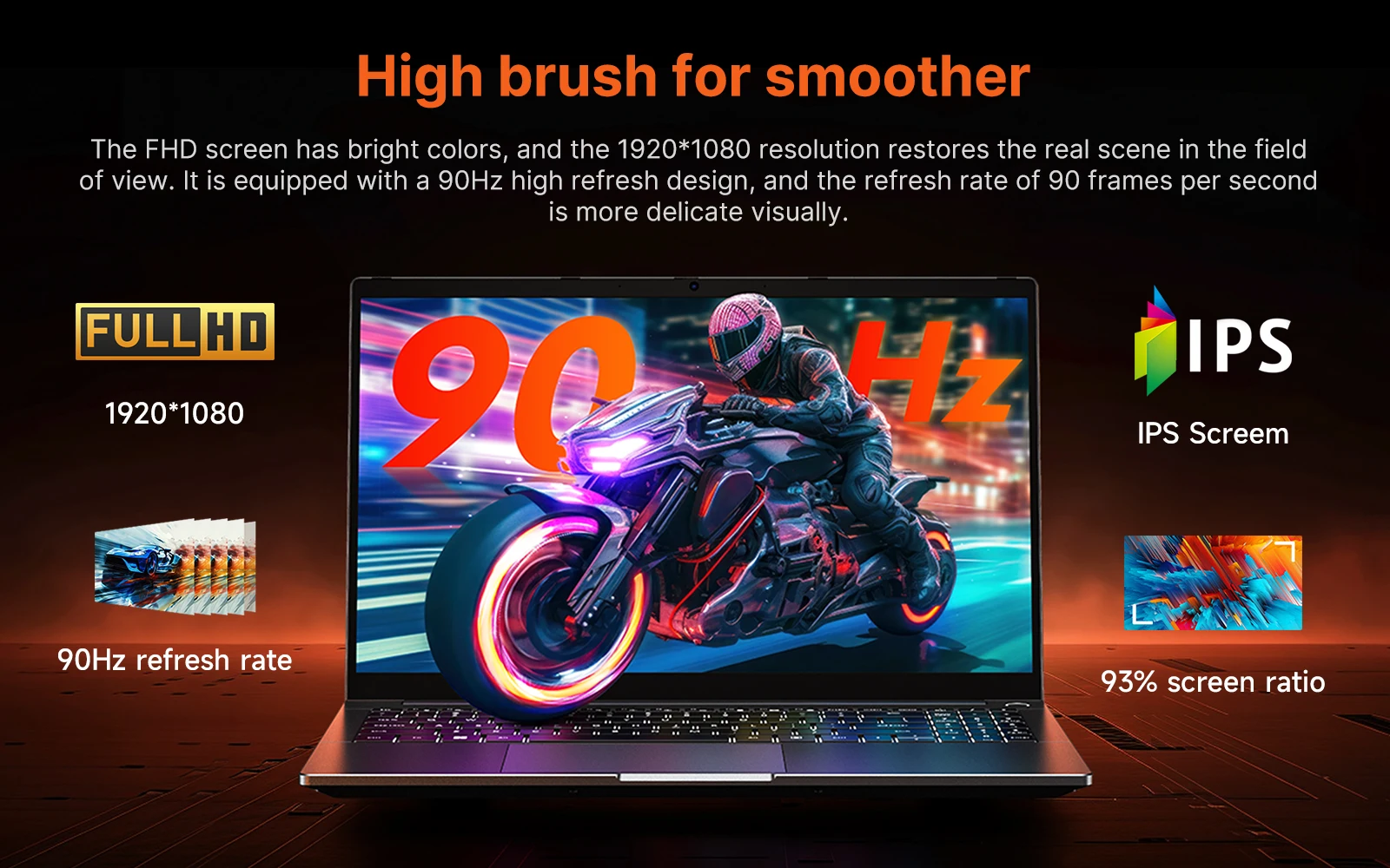 SUXI R9-5950H Laptop 15.6 inch 90Hz Display 32GB RAM 512GB SSD 4.3GHz Fingerprint Unlock Windows 11 Notebook Computer