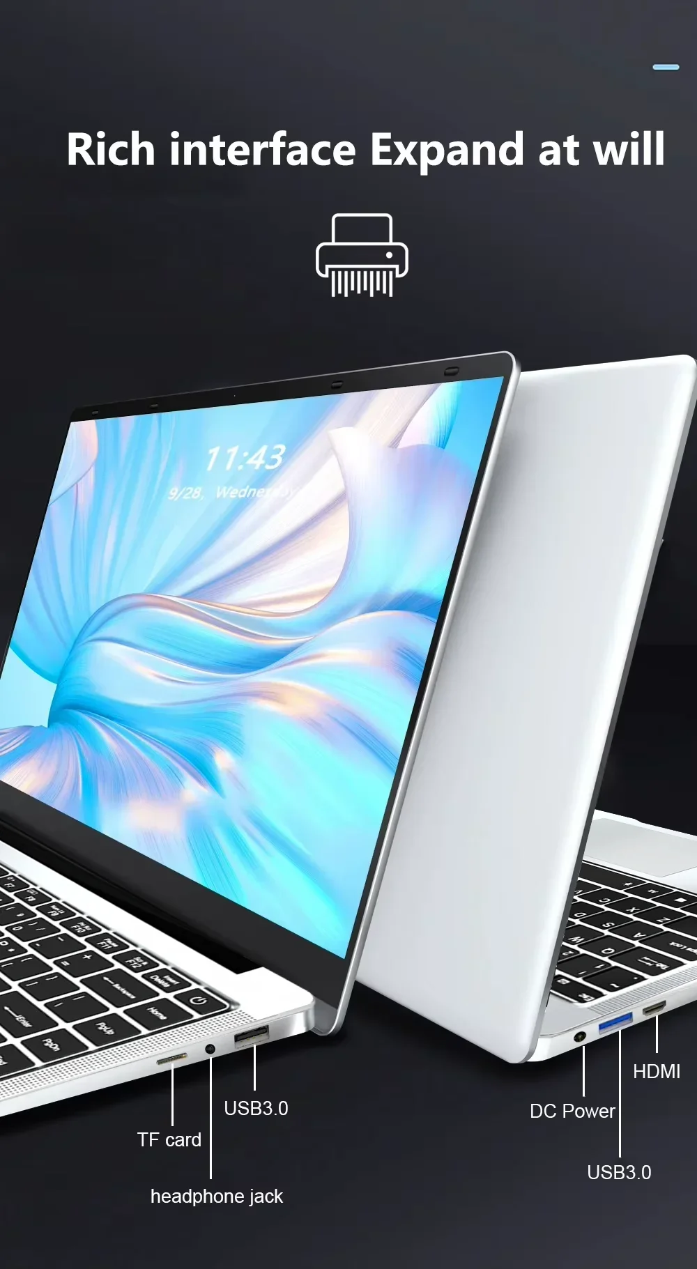 FUCHU Laptop 2026 Brand NEW 14.1 Inch Intel Business Laptop Computer 12GB RAM 256GB 512GB 1TB SSD Windows 11 Notebook Learn Recreation Entertainment Laptop Notebook PC Computer