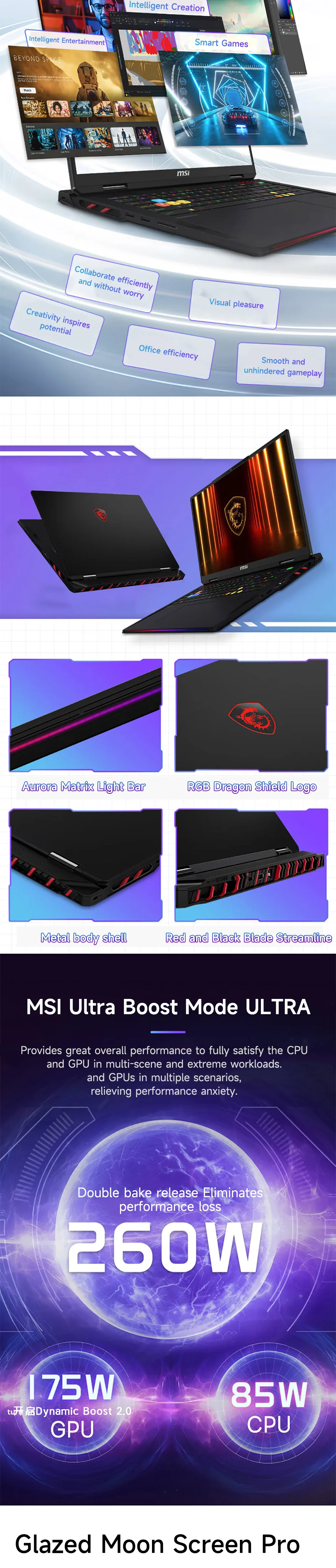 2025 MSI Raider 18 HX AI Gaming Laptop 18 Inch 4K Mini LED 120Hz UHD+ Screen Netbook Ultra 9-285HX RTX5080 64GB 4TB Notebook PC