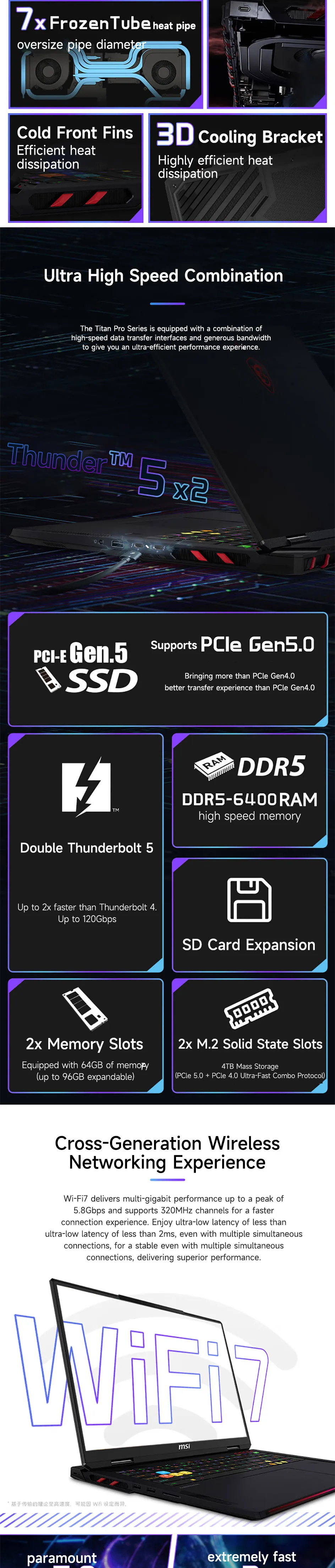 2025 MSI Raider 18 HX AI Gaming Laptop 18 Inch 4K Mini LED 120Hz UHD+ Screen Netbook Ultra 9-285HX RTX5080 64GB 4TB Notebook PC