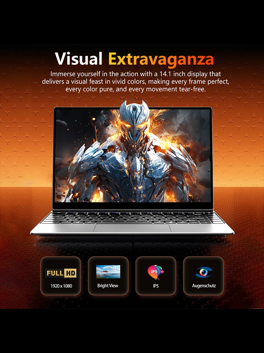 NAIWO Laptop Intel N3700 15.6" IPS FHD Intel 4405U Laptop 16GB 2TB SSD 5000mAh Battery Windows 11 Office Laptop Thin and Light