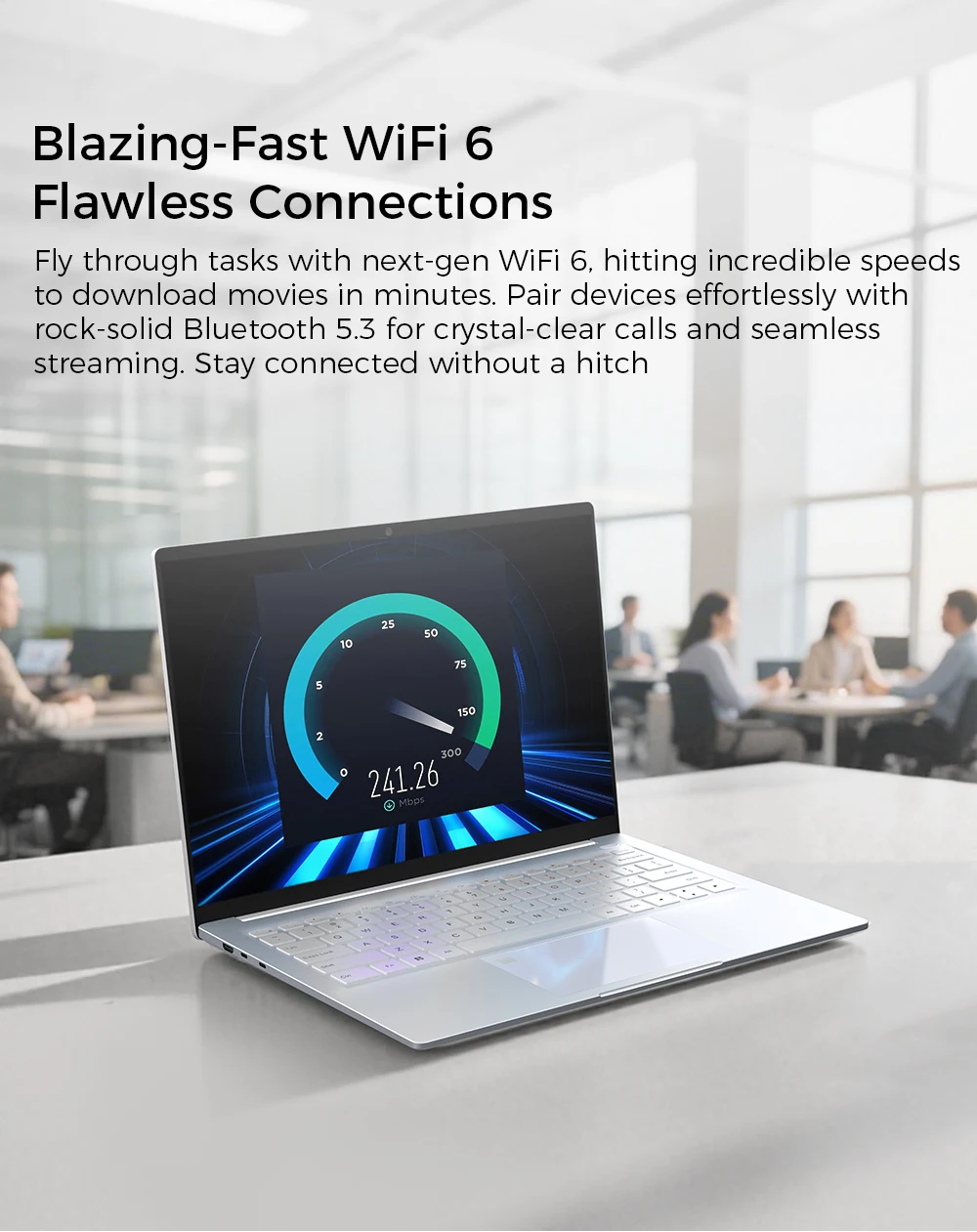 [Shipped From Within Europe]Ninkear S14 Laptop AMD Ryzen 5 6600H 14" 2.2K 100% sRGB Display 16GB DDR4+1TB SSD Wi-Fi 6 Bluetooth 5.2 Winddows 11 Pro 60Wh Battery 65W Charging