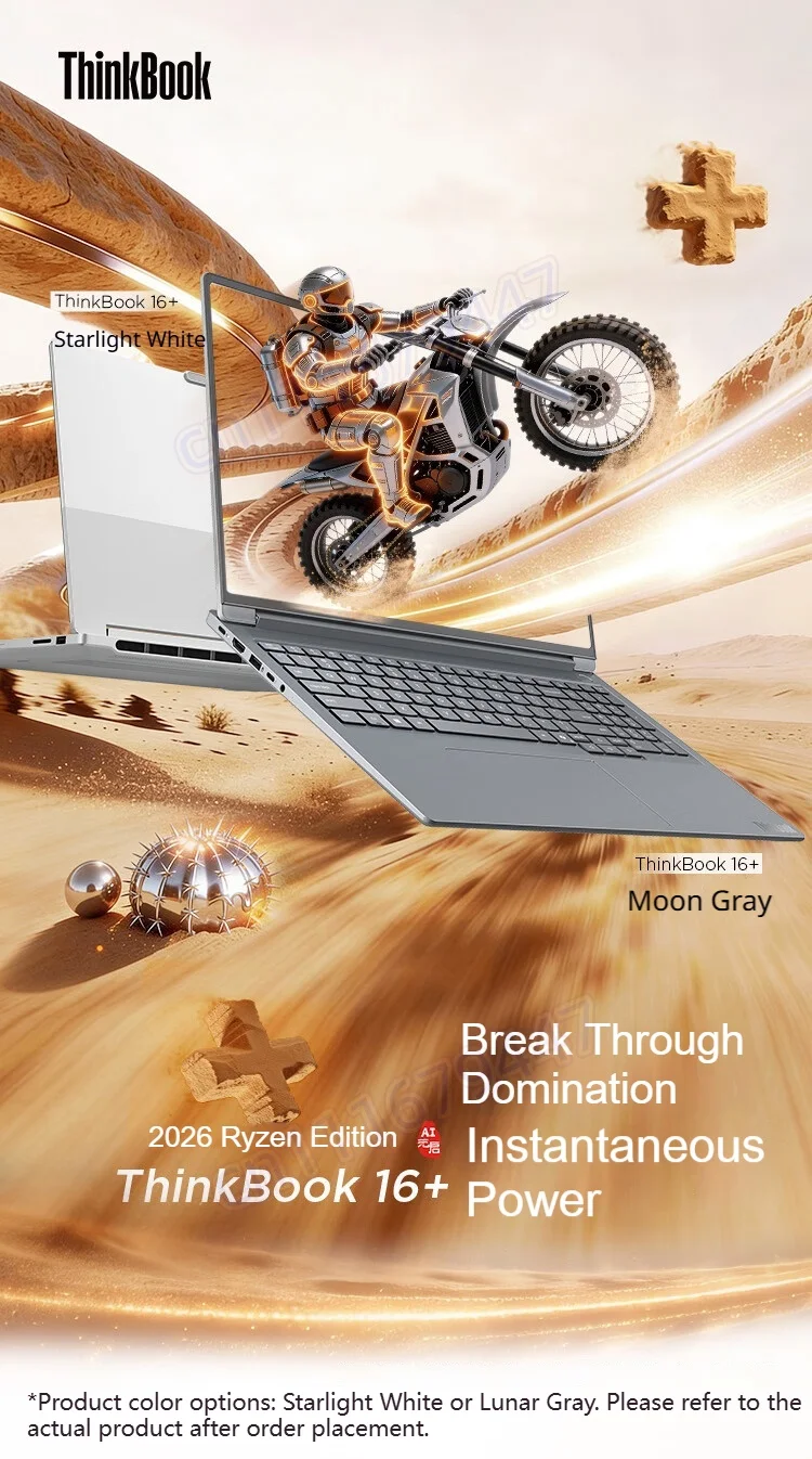 NEW Lenovo ThinkBook 16+ Laptop 2026 AI Ryzen AI9 HX 470 32G+1TB SSD 3.2K 165Hz 16-inch Notebook PC