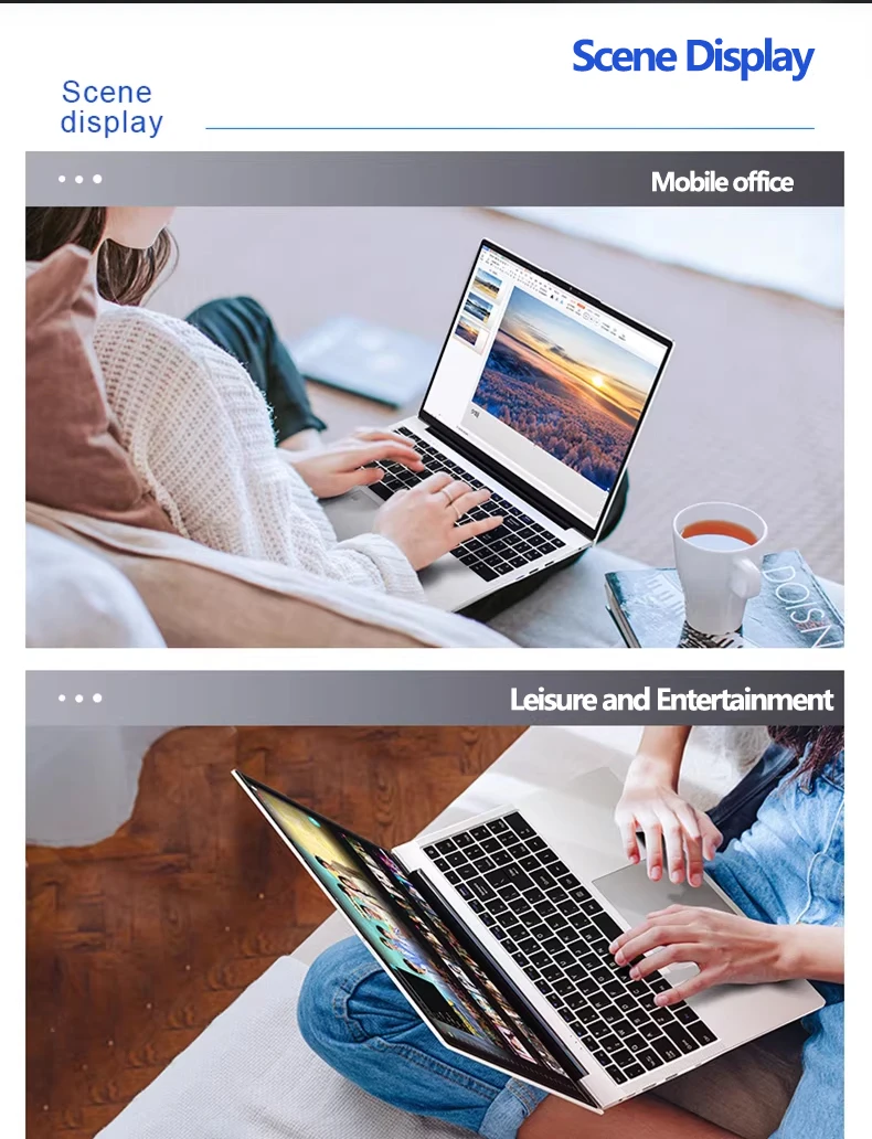 NAIWO HOT 15.6" Laptop 32GB 2TB Windows 11 Intel Core i9 9900 Gaming Computer PC 1920*1080 HD Gamer office Ultra Slim Notebook