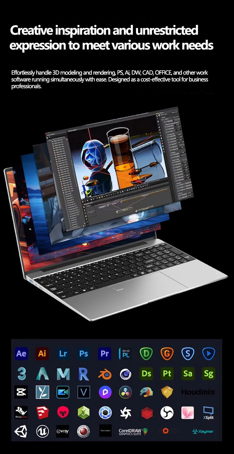 NAIWO HOT 15.6" Laptop 32GB 2TB Windows 11 Intel Core i9 9900 Gaming Computer PC 1920*1080 HD Gamer office Ultra Slim Notebook