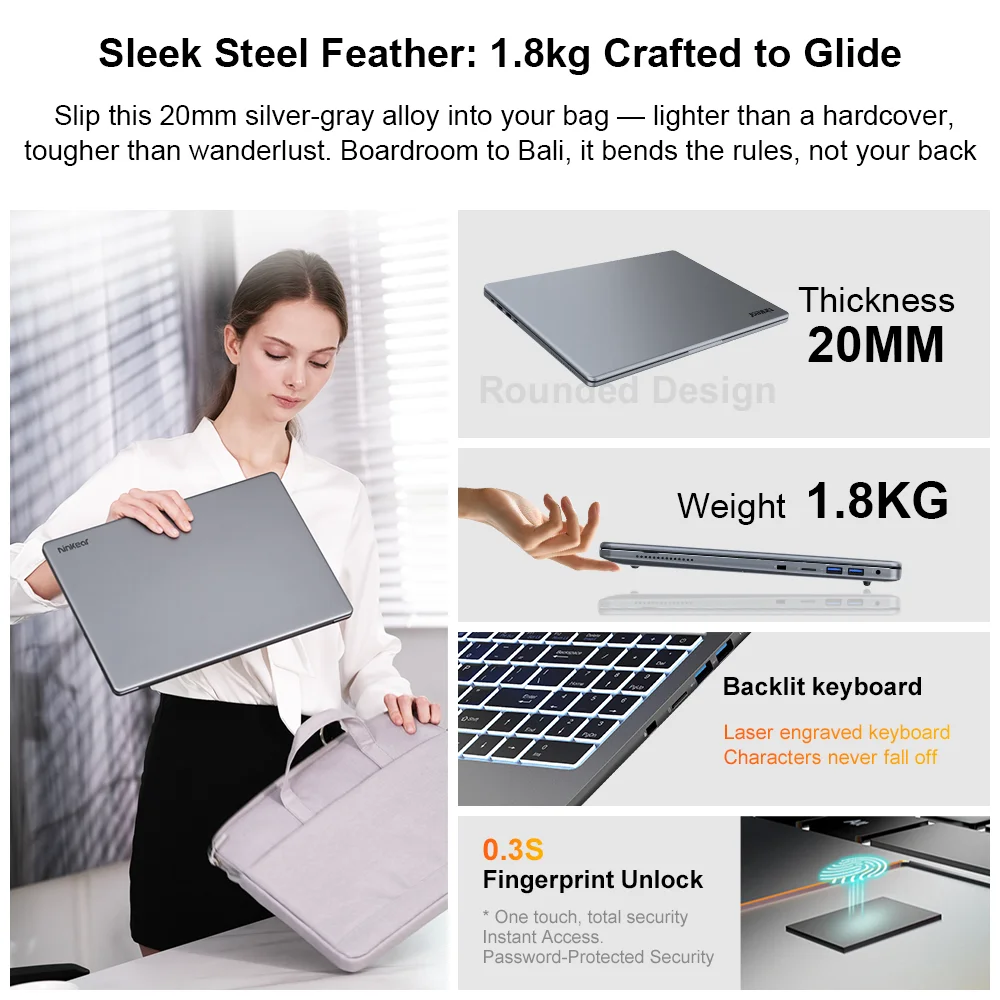 Ninkear YBOOK15 15.6 Inch 2-in-1 Laptop AMD Ryzen 3 3250U 16GB DDR4 RAM 512GB SSD Convertible Notebook 360° Flip Touchscreen FHD Display Radeon Vega 3 Graphics USB-C HDMI WiFi Bluetooth Portable Windows Laptop