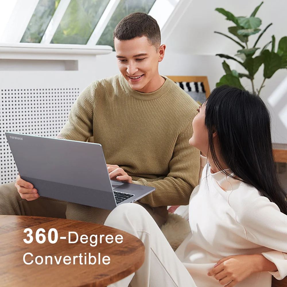 Ninkear YBOOK15 15.6 Inch 2-in-1 Laptop AMD Ryzen 3 3250U 16GB DDR4 RAM 512GB SSD Convertible Notebook 360° Flip Touchscreen FHD Display Radeon Vega 3 Graphics USB-C HDMI WiFi Bluetooth Portable Windows Laptop