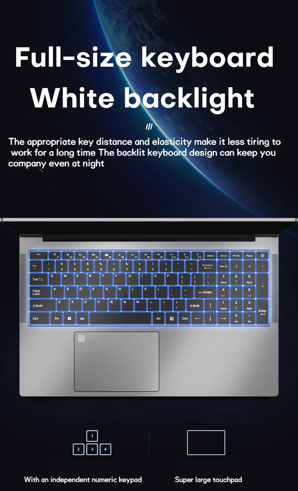 Xiaman 17.3 inch Intel Pentium Gold 6500Y Laptop Computer Windows 11 Pro 16Gb RAM 512GB SSD Portable Notebook Pc Backlight Office Study Laptops