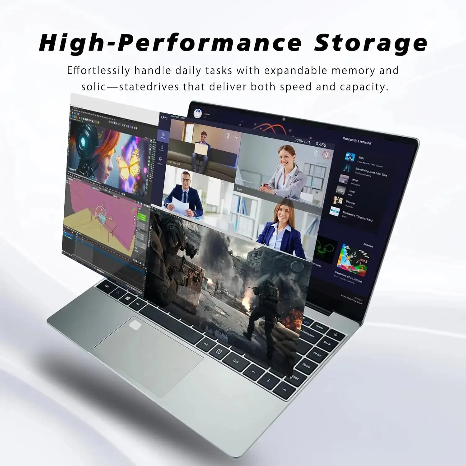 Xiaman 2026 NEW  Business Intel 17.3" Laptop Computer Intel Pentium 6500Y Notebook Computer 16GB RAM 1TB 2TB SSD 1920*1080P Laptops Notebook Windows 11 Fingerprint Office Learning Entertainment Computer PC