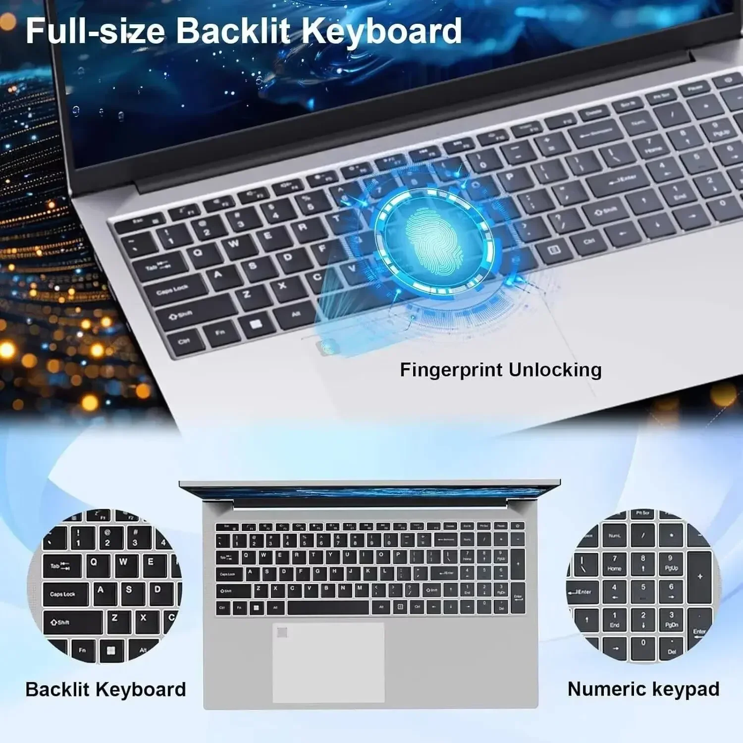 Xiaman 2026 NEW  Business Intel 17.3" Laptop Computer Intel Pentium 6500Y Notebook Computer 16GB RAM 1TB 2TB SSD 1920*1080P Laptops Notebook Windows 11 Fingerprint Office Learning Entertainment Computer PC