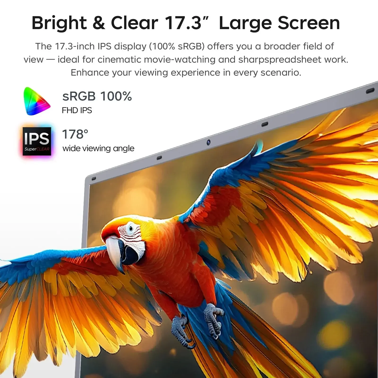 Xiaman 2026 NEW  Business Intel 17.3" Laptop Computer Intel Pentium 6500Y Notebook Computer 16GB RAM 1TB 2TB SSD 1920*1080P Laptops Notebook Windows 11 Fingerprint Office Learning Entertainment Computer PC