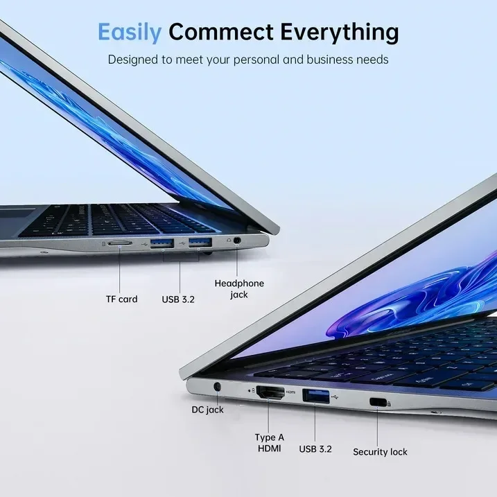 Xiaman 2026 NEW  Business Intel 17.3" Laptop Computer Intel Pentium 6500Y Notebook Computer 16GB RAM 1TB 2TB SSD 1920*1080P Laptops Notebook Windows 11 Fingerprint Office Learning Entertainment Computer PC