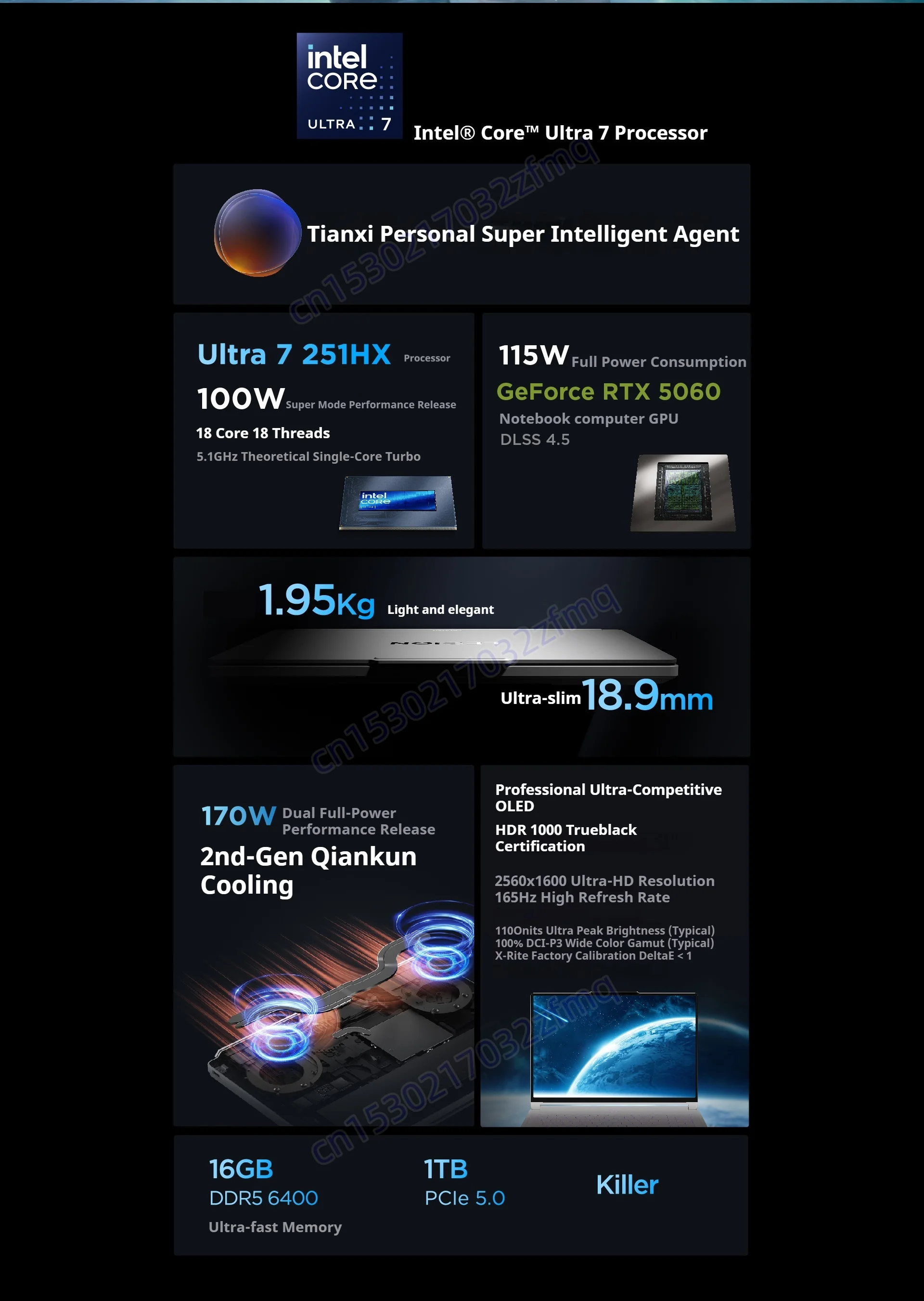 Lenovo Legion Y7000X 2026 E-sports Gaming Laptop Intel Core Ultra 7 251HX 32GB 1TB SSD RTX5060 15.3inch 165Hz -Notebook PC