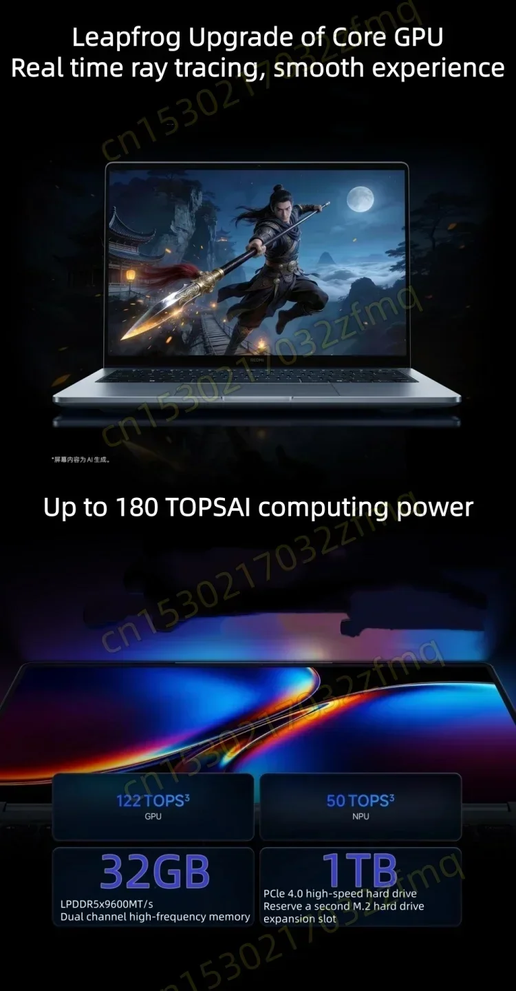 2026 Xiaomi REDMI Book Pro 16 Laptop Ultra5-338H/UltraX7-358H 32GB 1TB SSD 16inch 3.2K 165Hz Screen MI Notebook PC