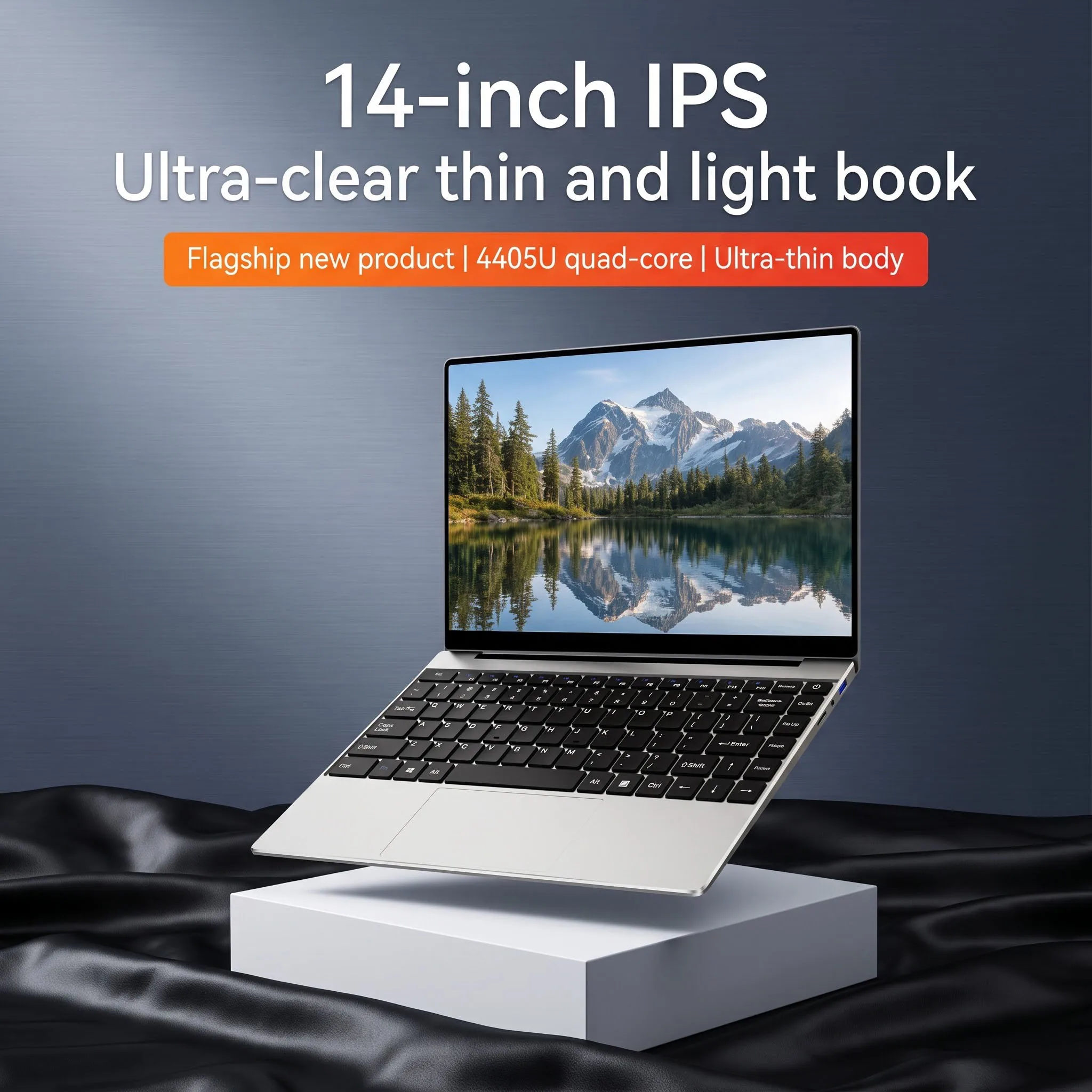 LENO New Ultra Slim Laptop 14.1" 16GB RAM 2TB SSD Intel 4405U Notebook Gamer 1920*1080 Display Office Study Computer PC Windows