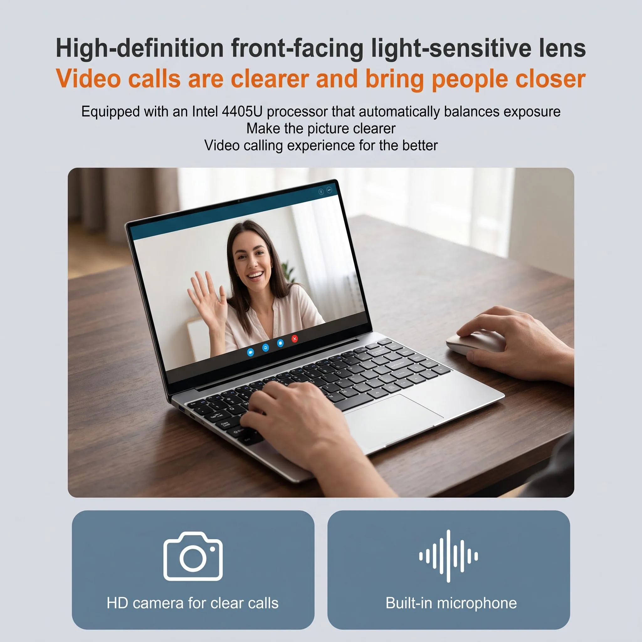 LENO New Ultra Slim Laptop 14.1" 16GB RAM 2TB SSD Intel 4405U Notebook Gamer 1920*1080 Display Office Study Computer PC Windows