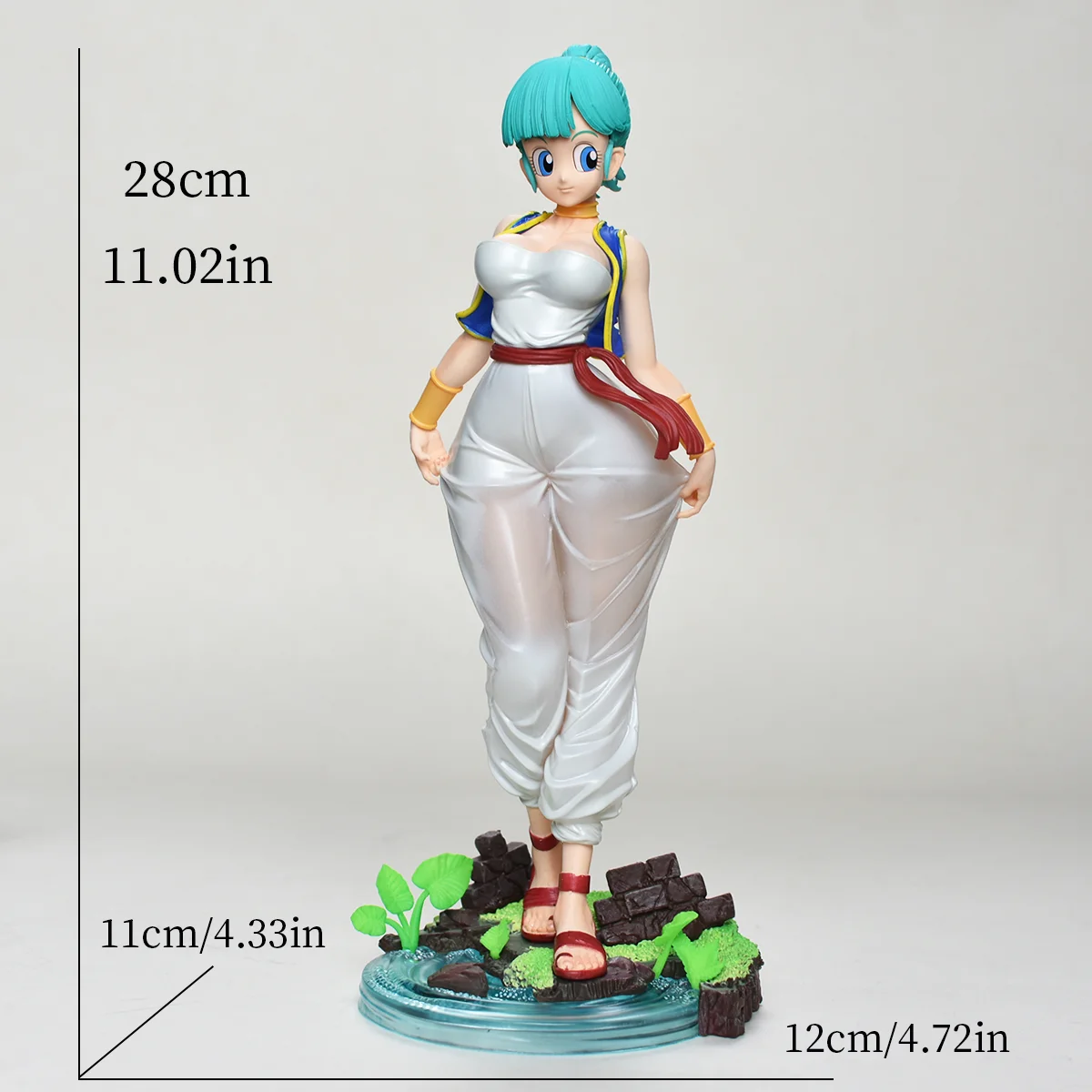 11.02in/28cm Anime Dragon Ball Z Figure Bulma Anime Figures  PVC Action Figures Collection Model Toys For Christmas Gifts