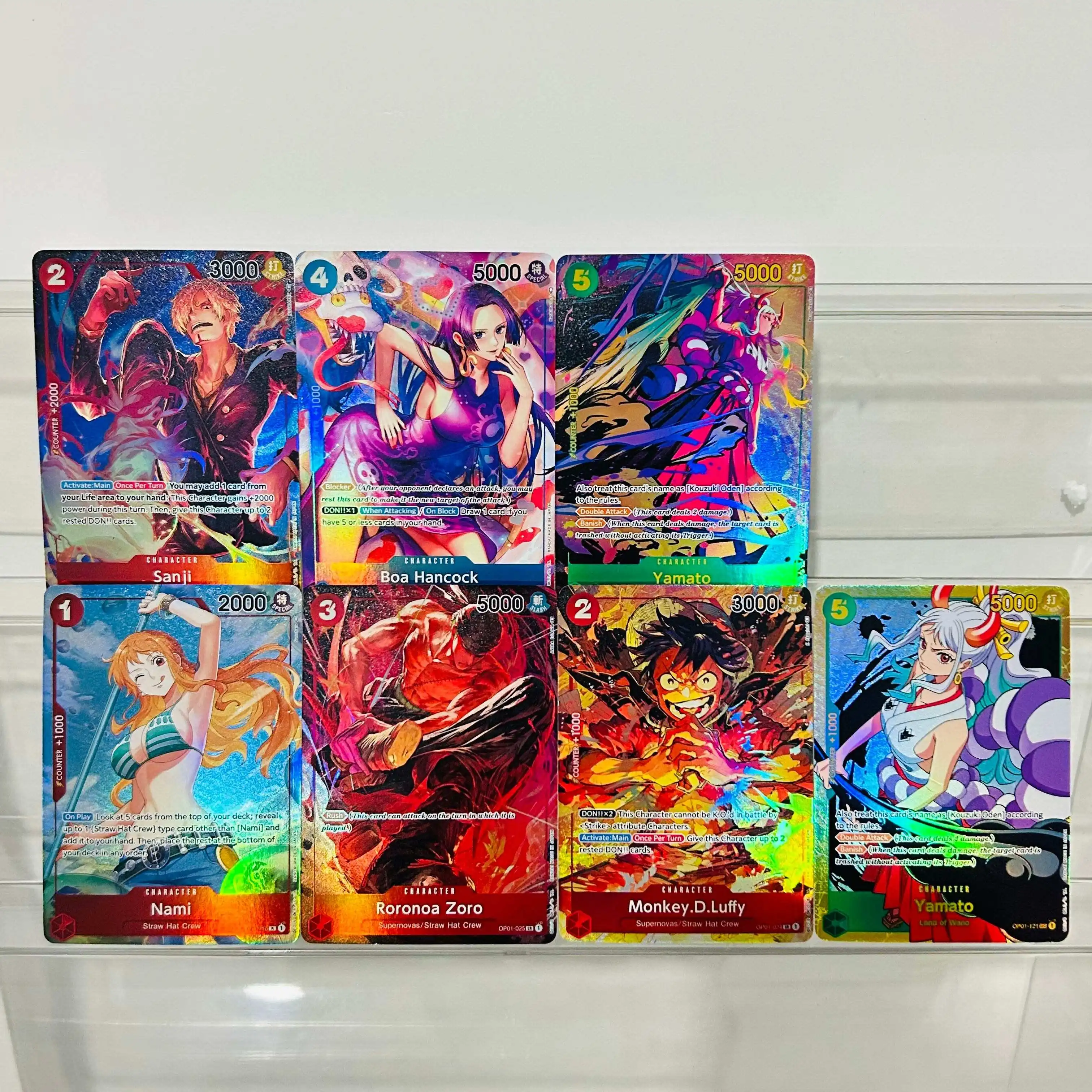 One Piece Nami OP01-016 R Card English Version Holographic Texture Cards Perfect Condition DIY Premium Anime Collection Card
