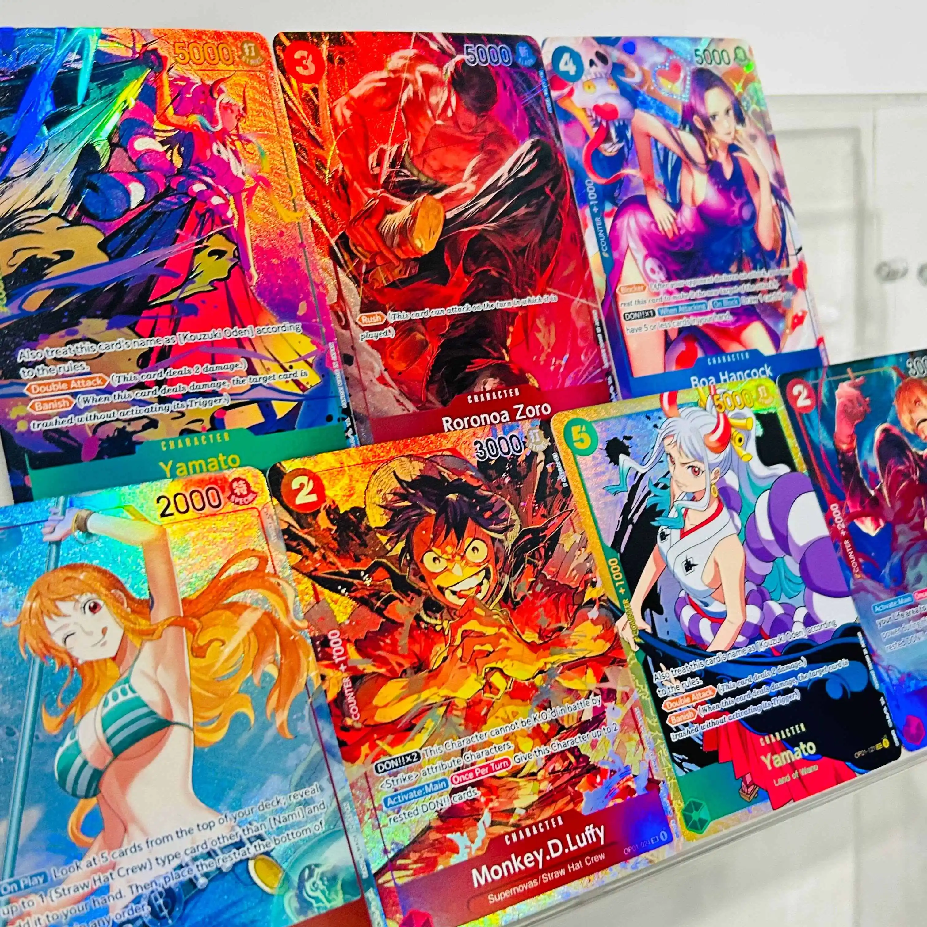 One Piece Nami OP01-016 R Card English Version Holographic Texture Cards Perfect Condition DIY Premium Anime Collection Card