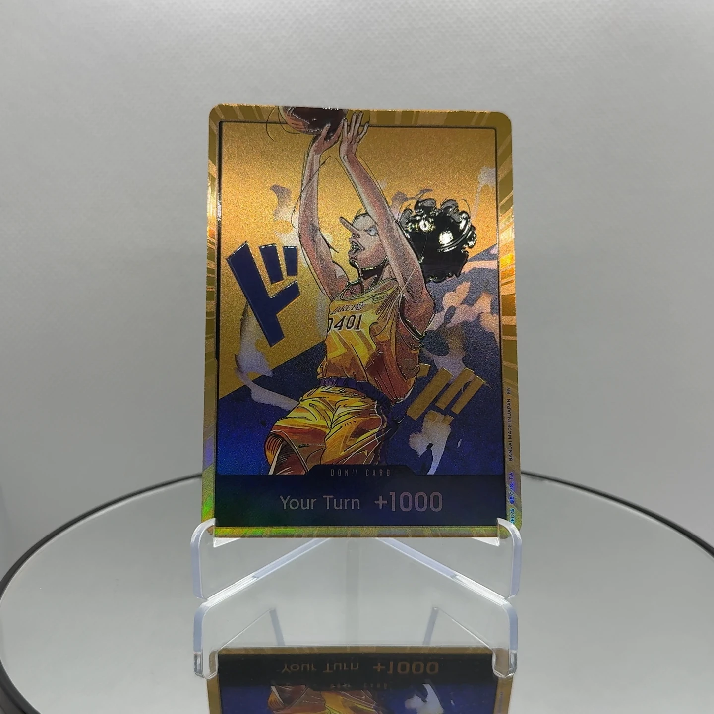One Piece OPCG English Golden Holographic 3D Textured DON card Straw Hat Crew x Lakers DON card Anime Collectible Cards