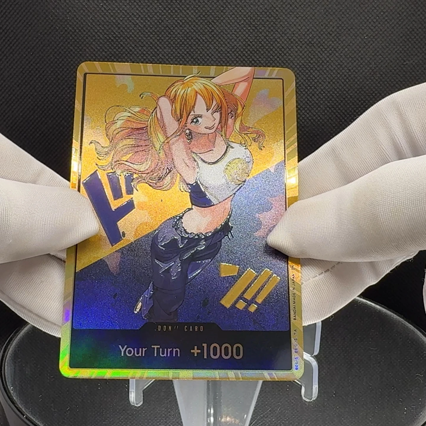 One Piece OPCG English Golden Holographic 3D Textured DON card Straw Hat Crew x Lakers DON card Anime Collectible Cards