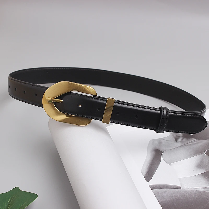 Women's Runway Fashion Genuine Leather Cummerbunds Female Dress Corsets Waistband Belts Decoration Narrow Belt TB2059