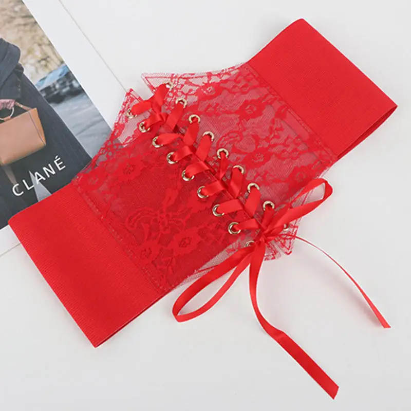 Fashionable Waistband Women's Lace-up Corset Belt, Retro Style For Ladies Suitable For Casual Wear And Special Occasions