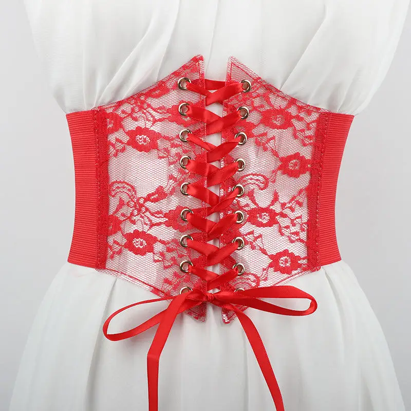 Fashionable Waistband Women's Lace-up Corset Belt, Retro Style For Ladies Suitable For Casual Wear And Special Occasions
