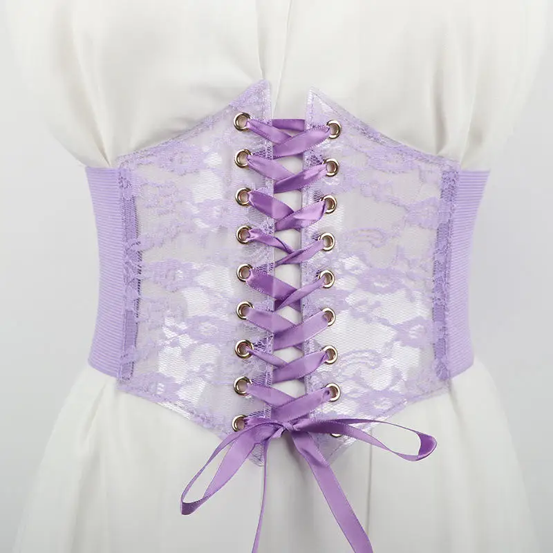 Fashionable Waistband Women's Lace-up Corset Belt, Retro Style For Ladies Suitable For Casual Wear And Special Occasions