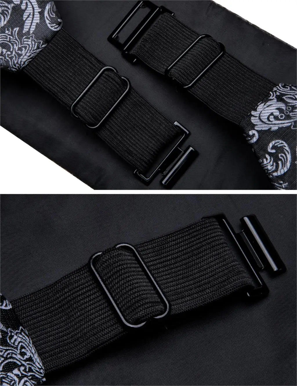 Navy Blue Cummerbund Men Silk Bowtie Pocket Square Cufflinks Sets Classic Paisley Male Accessories Wedding Party Barry.Wang 1031