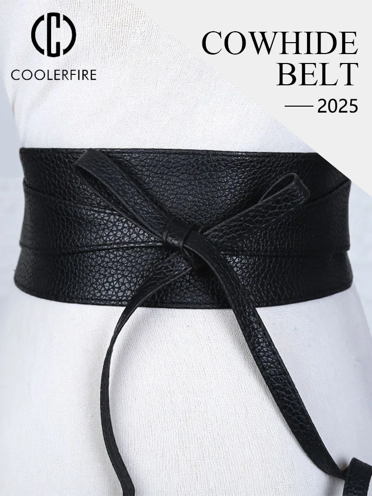 Fashion Women Belt for Dress Leather Bowknot Wide Belts Waistband Coat Corset Designer Luxury Brand Solid Color Waistbelt DT007