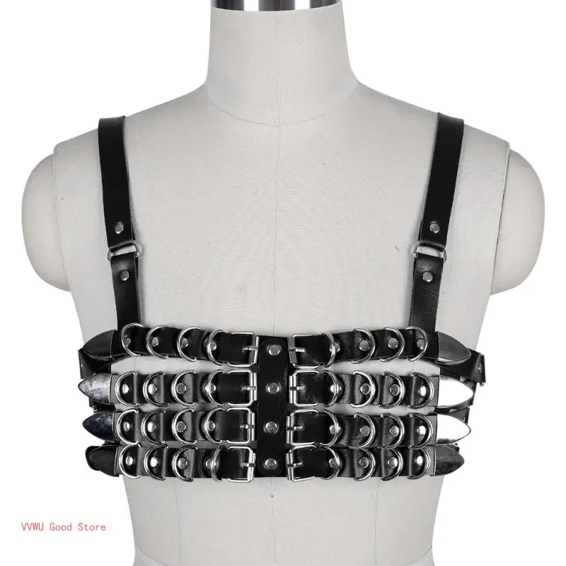 Punk Chest Chain Belt for Women Layered Harness Chest Chain for Dance Prom