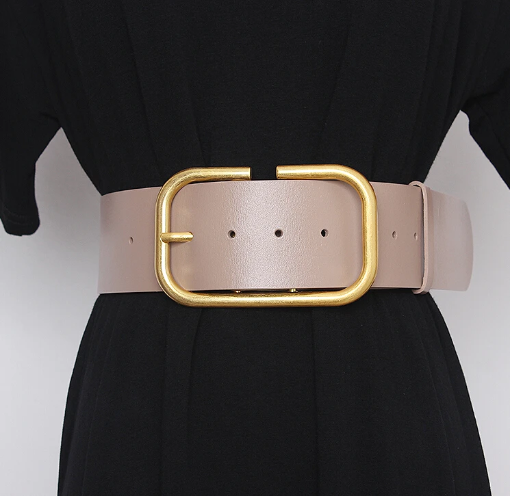 Women's runway fashion genuine leather Cummerbunds female Dress Corsets Waistband Belts decoration wide belt R3109