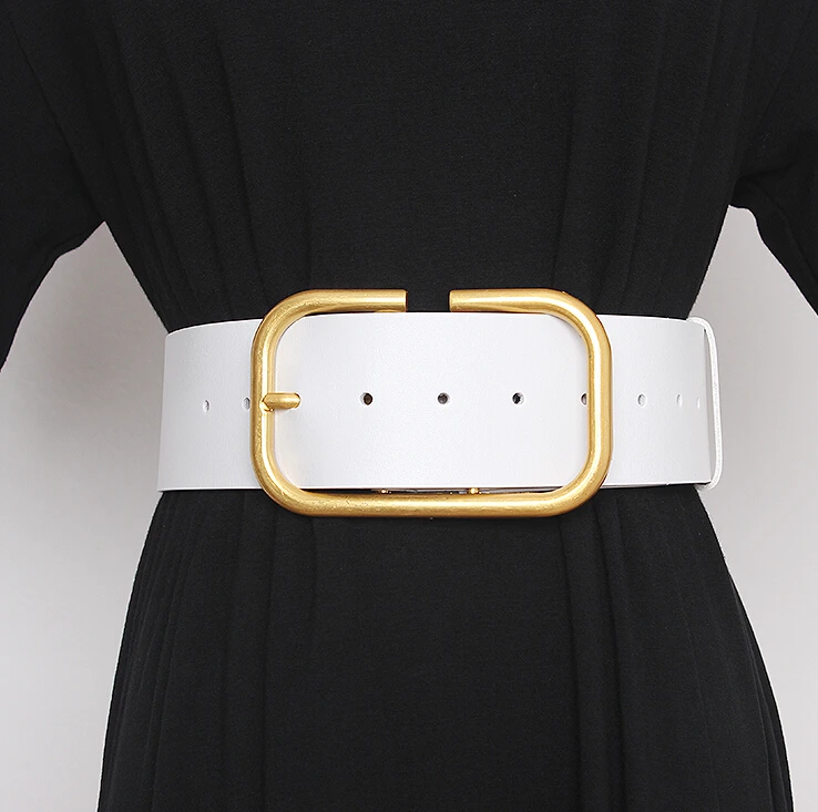 Women's runway fashion genuine leather Cummerbunds female Dress Corsets Waistband Belts decoration wide belt R3109