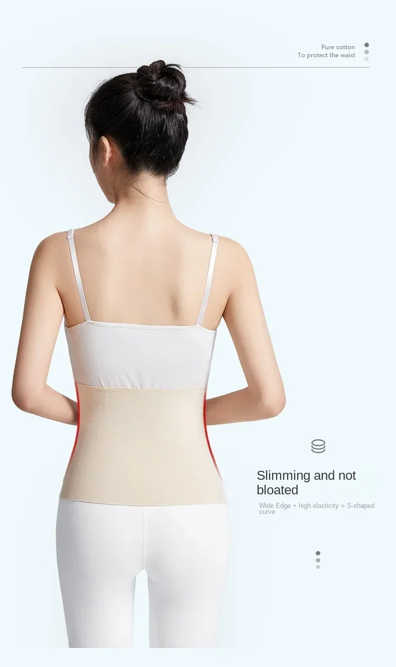 Elastic Cotton Cloth Unisex Thermal Waist Support Abdomen Back Pressure Warmer Inner Wear Winter Cummerbund Stoma Bag Support
