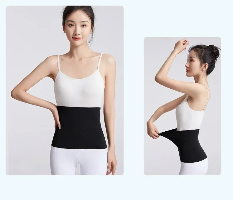 Elastic Cotton Cloth Unisex Thermal Waist Support Abdomen Back Pressure Warmer Inner Wear Winter Cummerbund Stoma Bag Support
