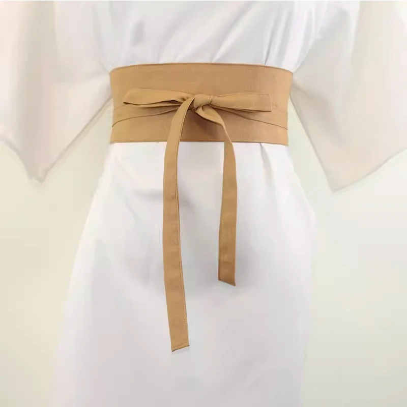 Cotton Linen Hanfu Belt Waistband Women Kimono Obi Hanfu Dress Decor Waist Belt Cosplay Accessories