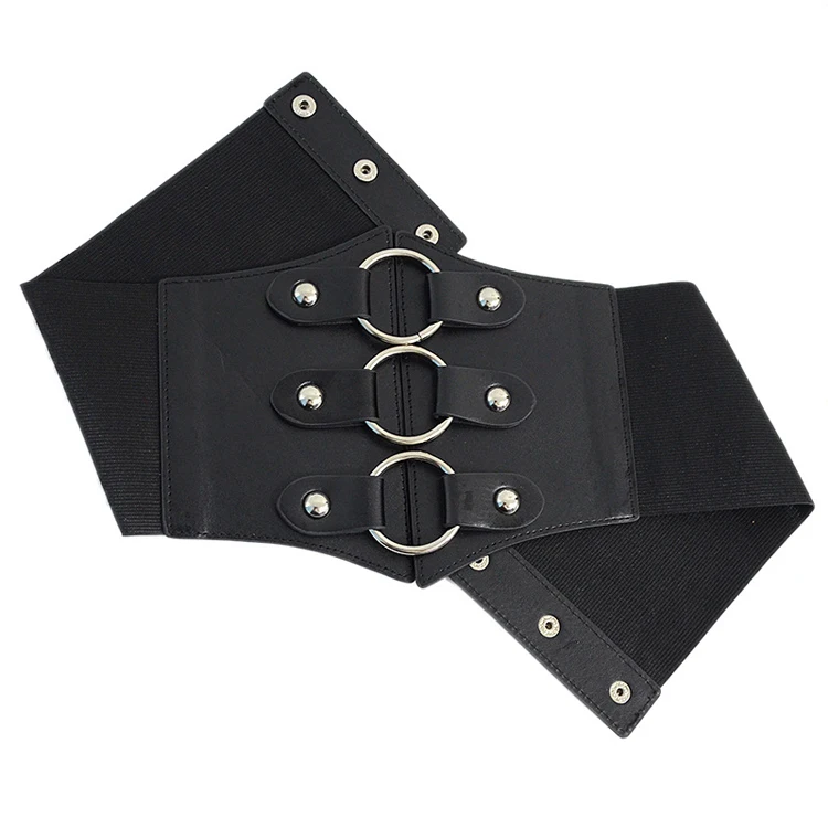 PU Leather Corset Belt, Elastic High-Waisted Girdle for Women, Slimming Body Shaper, Versatile Daily Wear Bustier Bandage