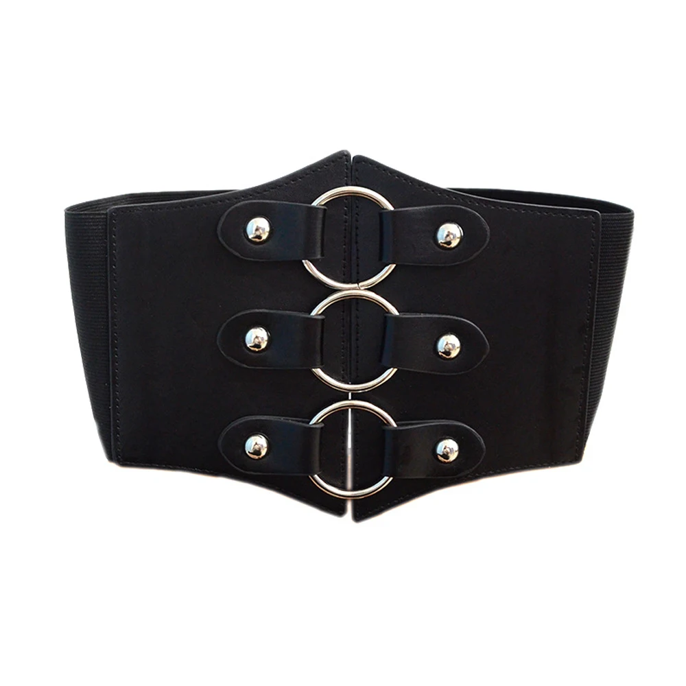 PU Leather Corset Belt, Elastic High-Waisted Girdle for Women, Slimming Body Shaper, Versatile Daily Wear Bustier Bandage