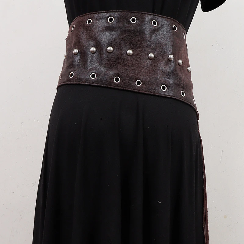 DEAT Fashion Retro Tassels Waistband For Women Trendy Metal Buckle Waist Seal Female New Arrival 11A02111