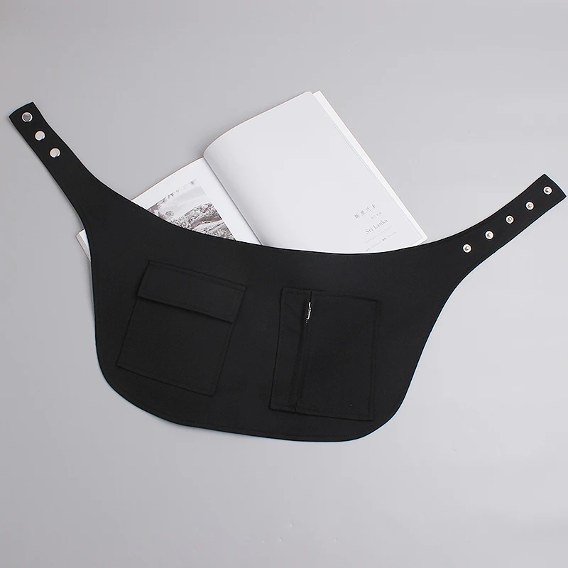 Women's runway fashion black fabric Cummerbunds female Dress coat Corsets Waistband Belts decoration wide belt R3358