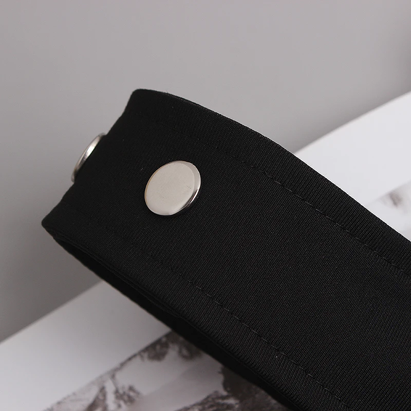 Women's runway fashion black fabric Cummerbunds female Dress coat Corsets Waistband Belts decoration wide belt R3358