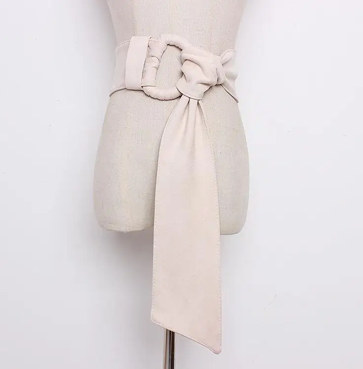 Women's Runway Fashion Faux Suede Leather Cummerbunds Female Dress Corsets Waistband Belts decoration Wide Belt R1685