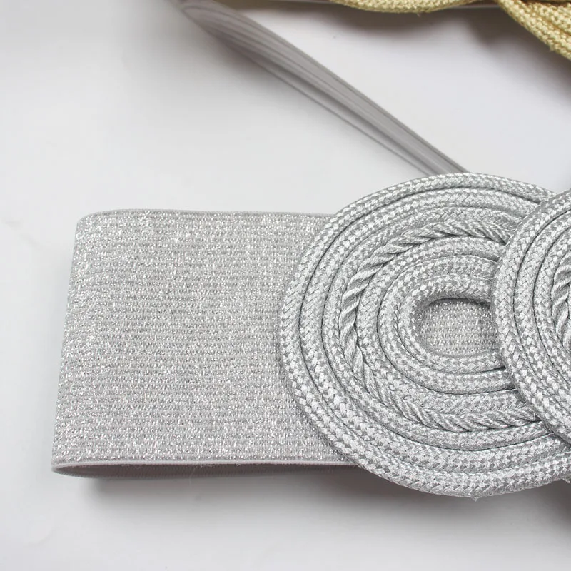 Women's Runway Fashion Vintage Elastic Cummerbunds Female Dress Corsets Waistband Belts Decoration Wide Belt R1939