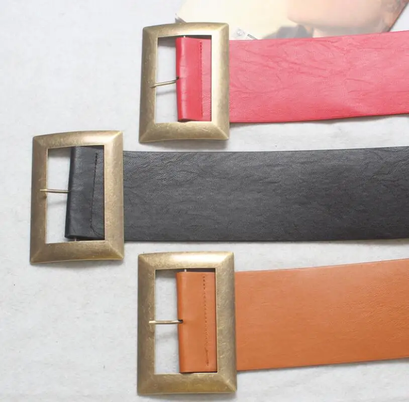 Women's runway fashion pu leather Cummerbunds female Dress Corsets Waistband Belts decoration wide belt R2564