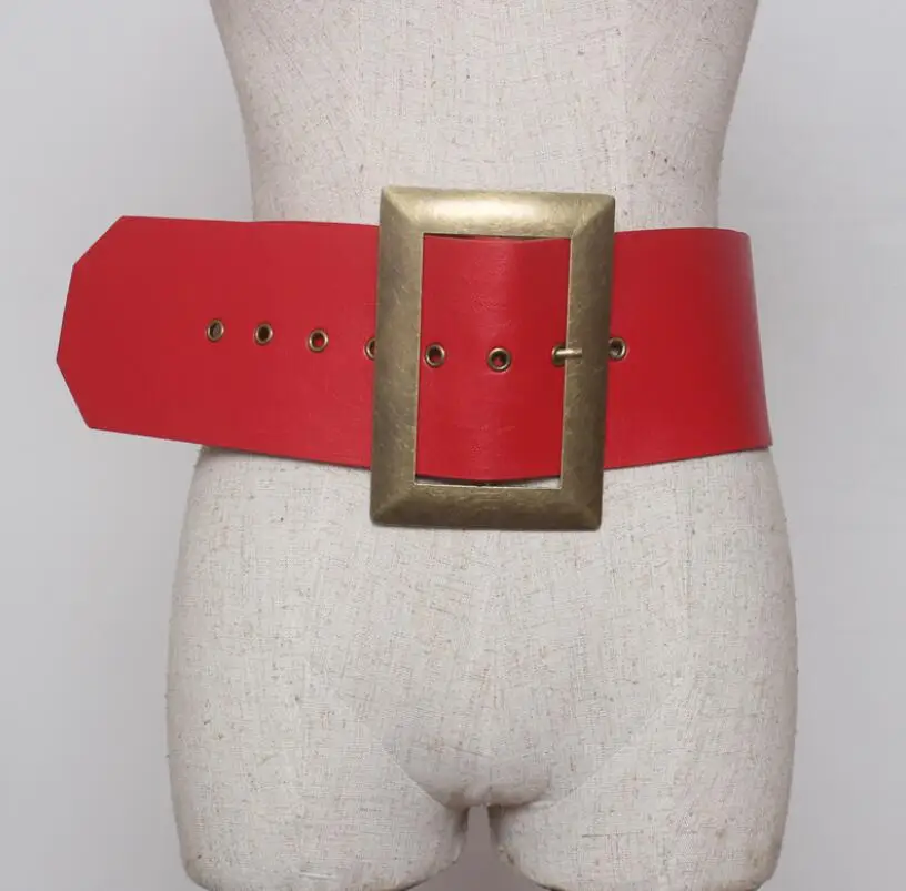 Women's runway fashion pu leather Cummerbunds female Dress Corsets Waistband Belts decoration wide belt R2564