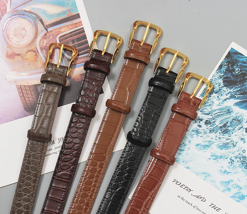 Women's Runway Fashion Genuine Leather Cummerbunds Female Dress Corsets Waistband Belts Decoration Narrow Belt R2119