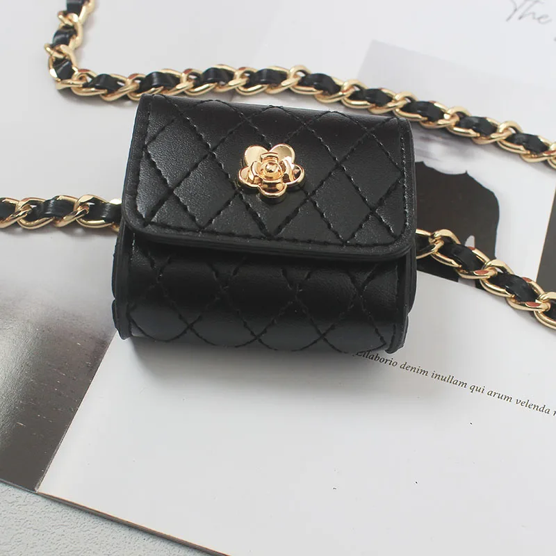 Women's Fashion PU Leather Chain Bag Cummerbunds Female Dress Corsets Waistband Belts Decoration Narrow Belt R2226