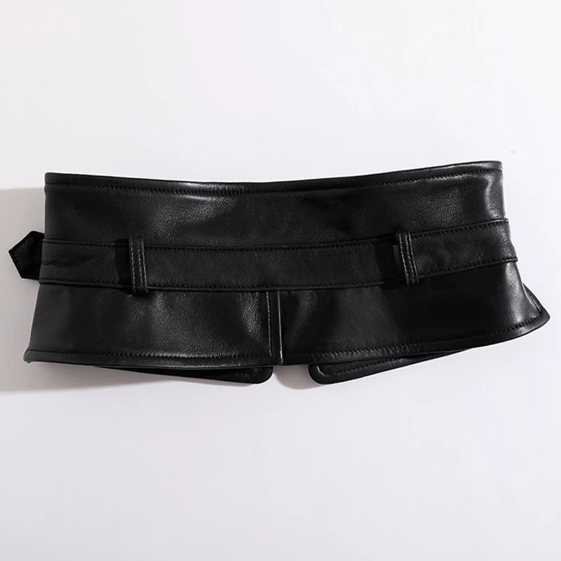 100% Genuine Leather Waistband for Women Versatile Slim-Fitting Dress Girdle Sweater Decoration suede belt