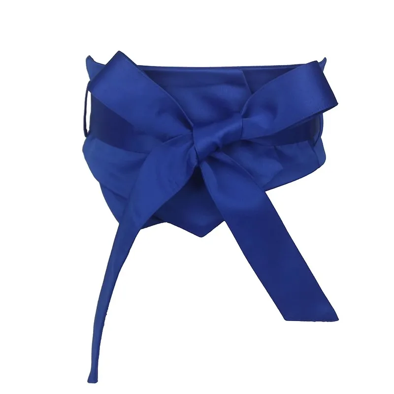 Women's Runway Fashion Big Bow Cummerbunds Female Dress Corsets Waistband Belts Decoration Wide Belt R1587